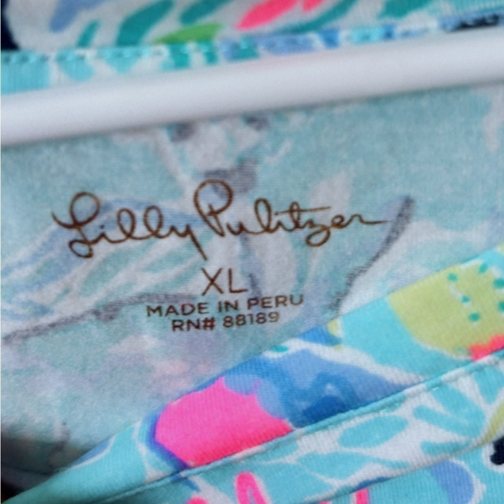 NWT Lilly Pulitzer Finn Long Sleeve Top in Lilly Loves Texas Size XL - Picture 3 of 5